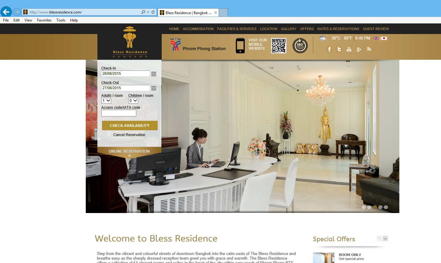 Bless Residence Sukhumvit 33 Bangkok,Thailand Panorama 360 virtual tour