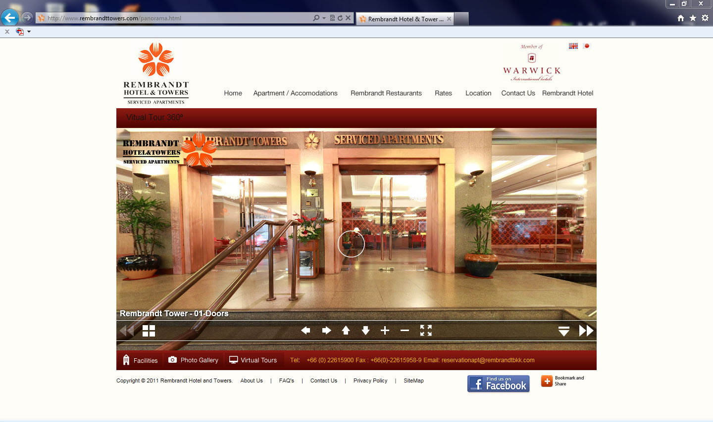 Rembrandttower Sukhumvit20 Bangkok,Thailand Panorama 360 virtual tour